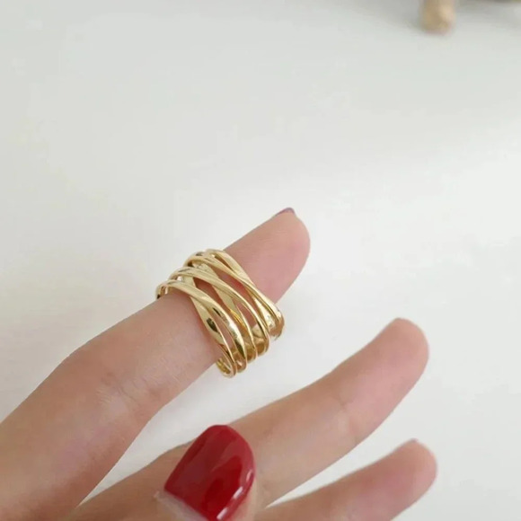 Minimalist 925 Sterling Silver Adjustable Gold - Picture 6 of 6